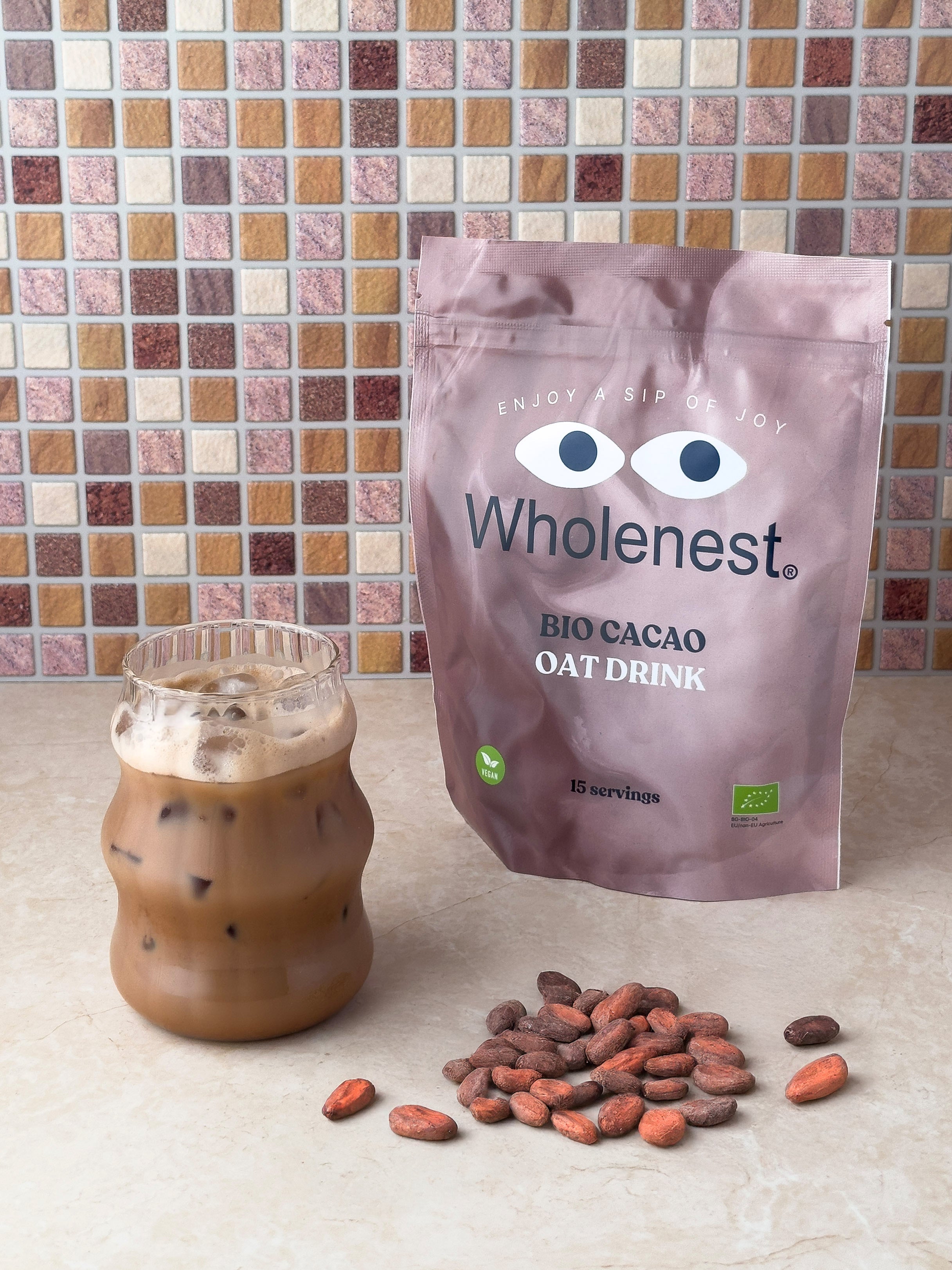 Băutură organică din ovăz cu cacao