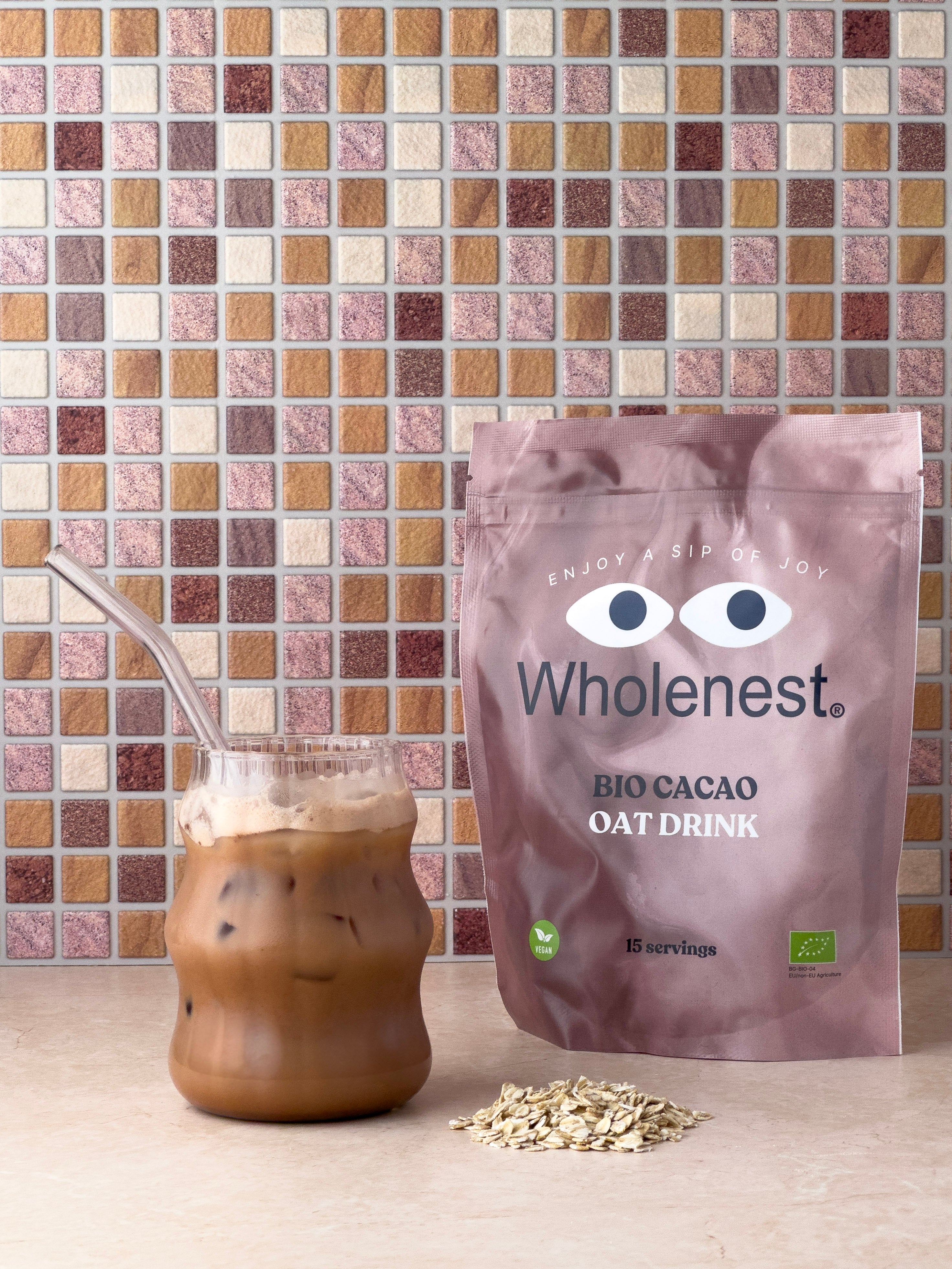 Băutură organică din ovăz cu cacao