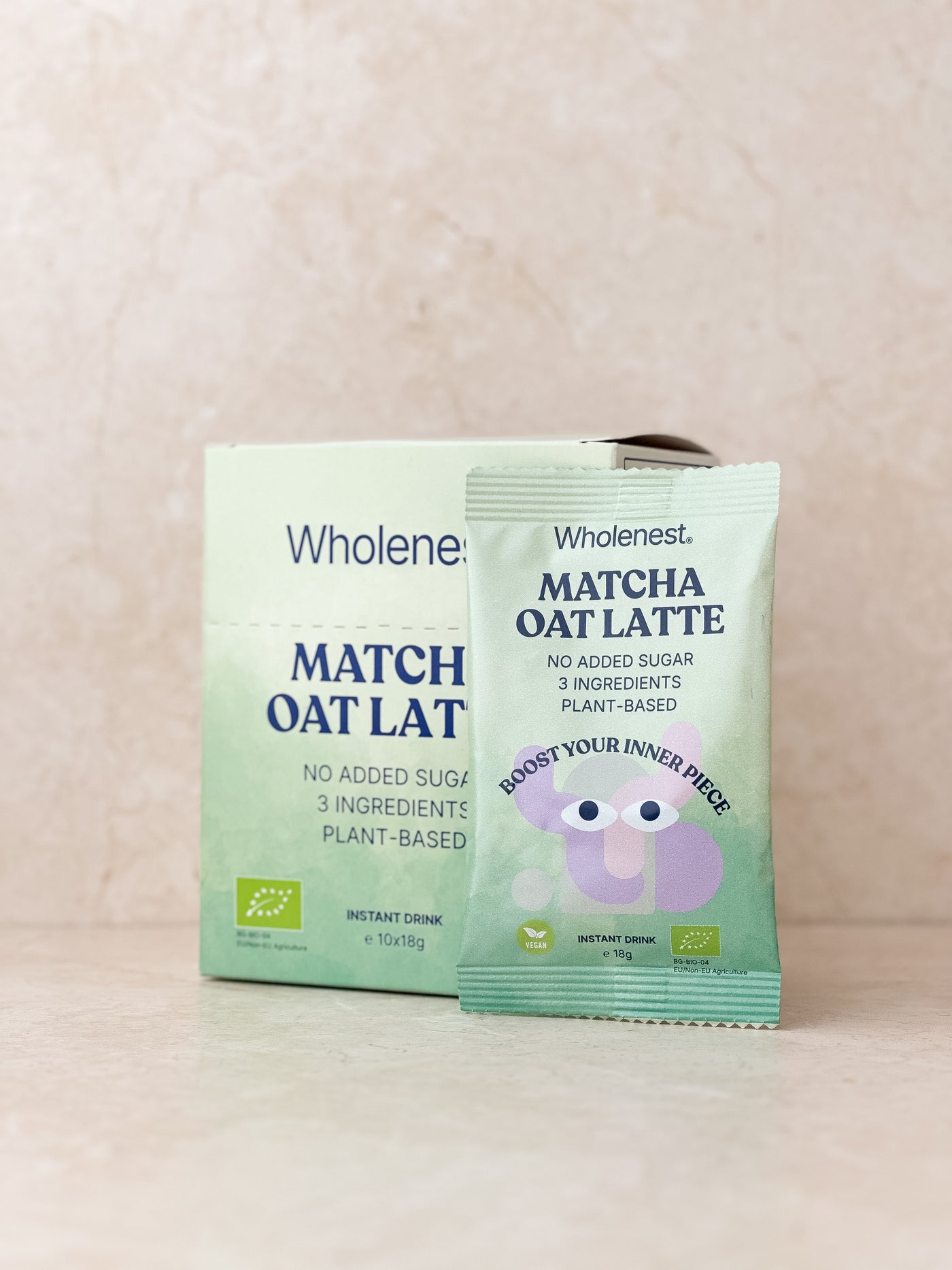 Băutură organică din ovăz - Matcha Latte - cutie cu 10 plicuri